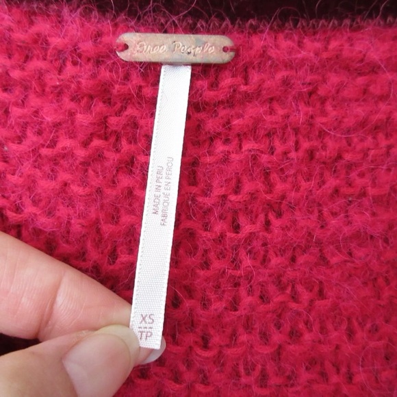 Free people xs alpaca pink oversized sweater - Picture 3 of 6